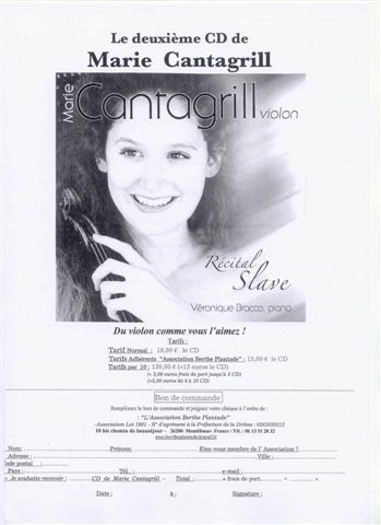 deuxième CD Marie Cantagrill